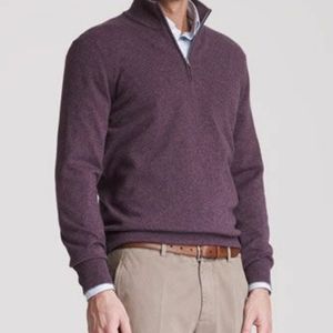 Brunello Cucinelli cashmere sweater half zip SZ 54
